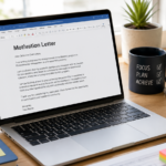 Professional Nigerian job seeker writing a modern CV on a laptop”